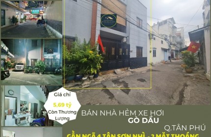 Bán nhà HXH 2 Mặt Tiền Gò Dầu, 54m2, 1LẦU, 5.69tỷ, NGANG 9M - CỰC HIẾM